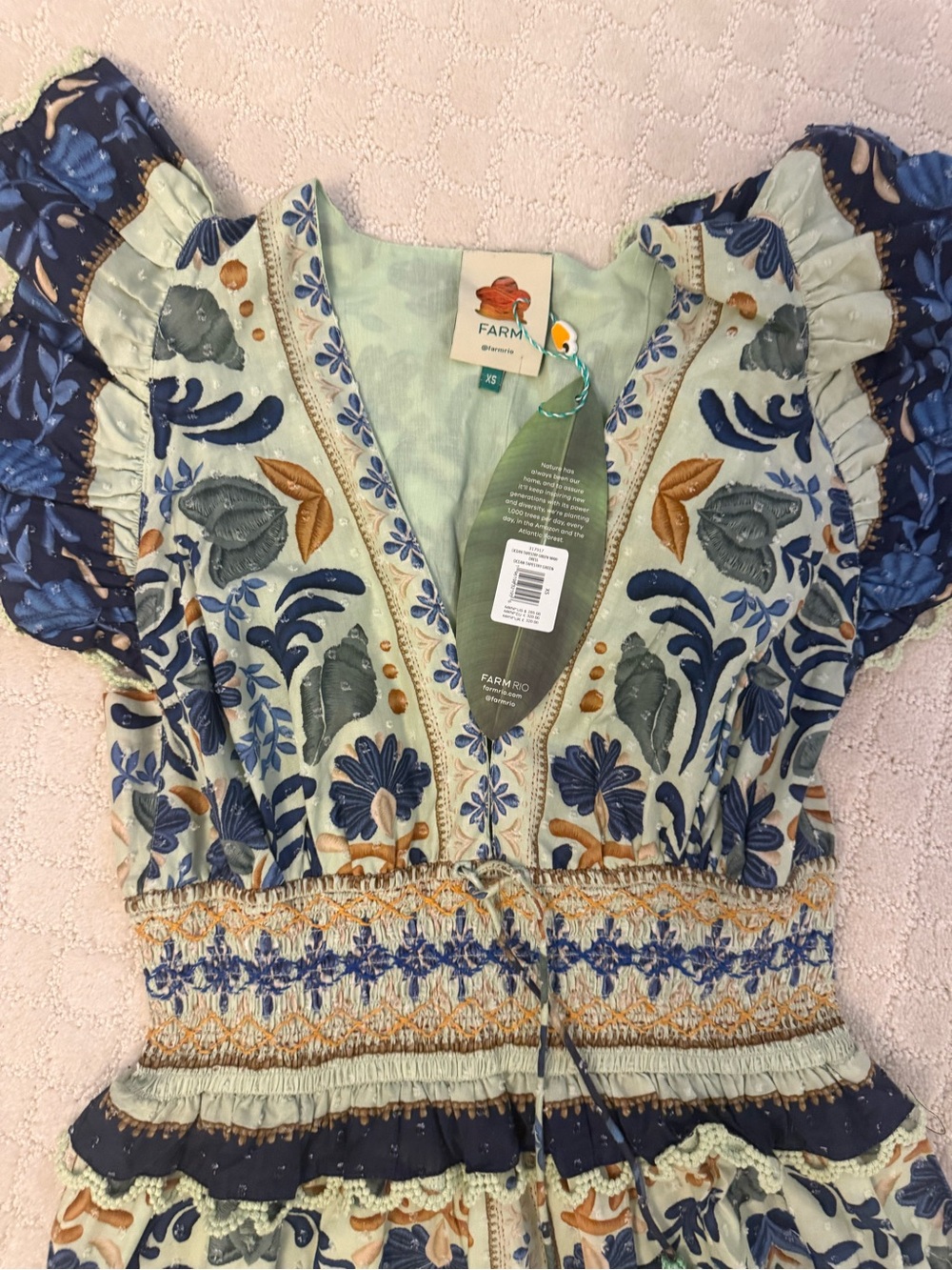Farm Rio Ocean tapestry maxi dress - Picture 2 of 9